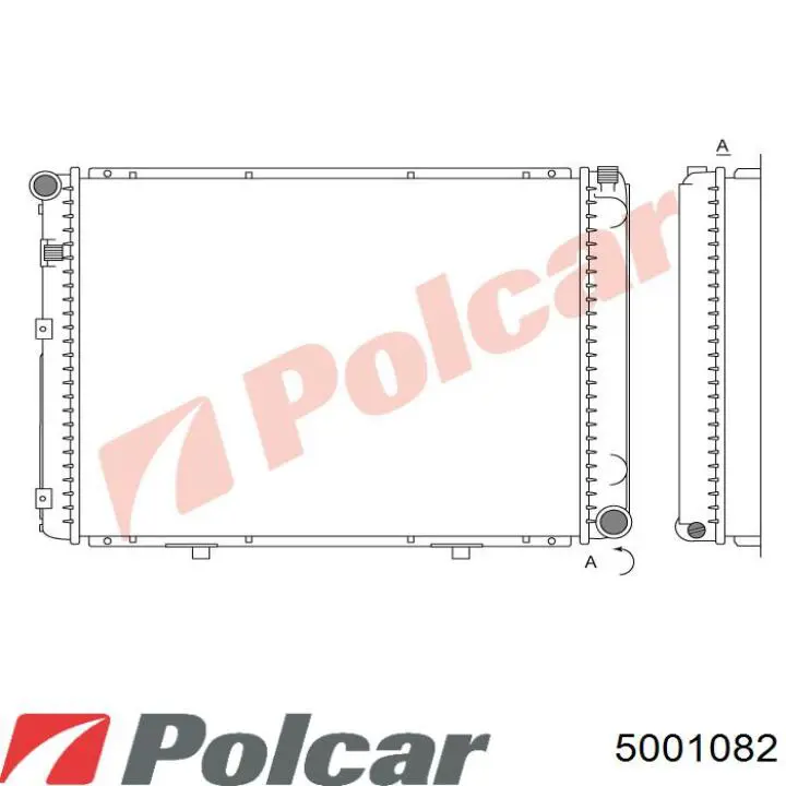 Купить 5001082 Polcar Радиатор водяной