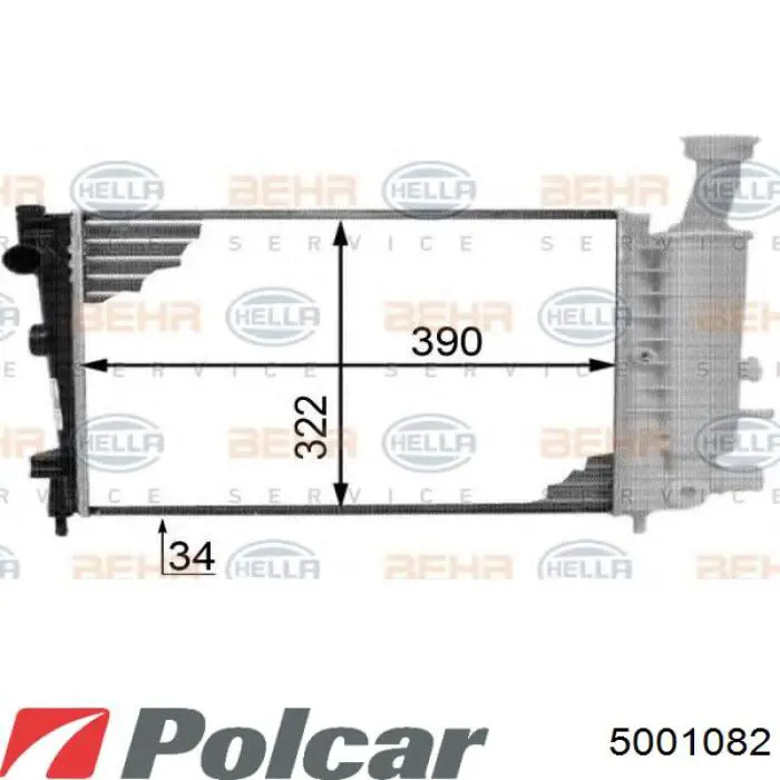 5001082 Polcar радиатор