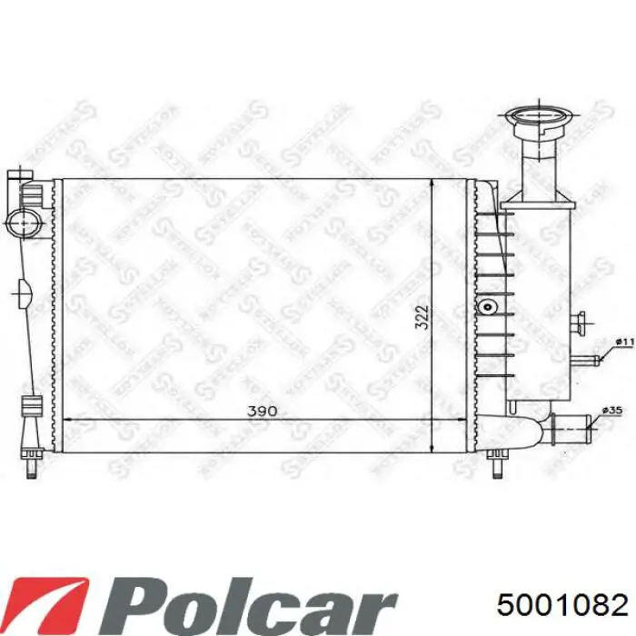5001082 Polcar Радиатор основной