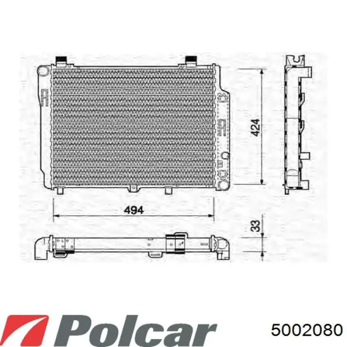5002080 Polcar Радиатор основной