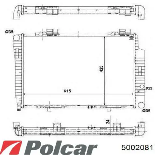 5002081 Polcar радиатор
