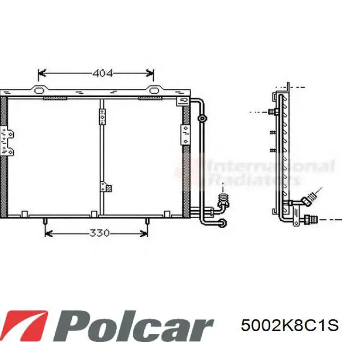 Радиатор кондиционера 5002K8C1S Polcar