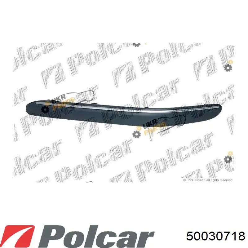 50030718 Polcar молдинг бампера переднего правый