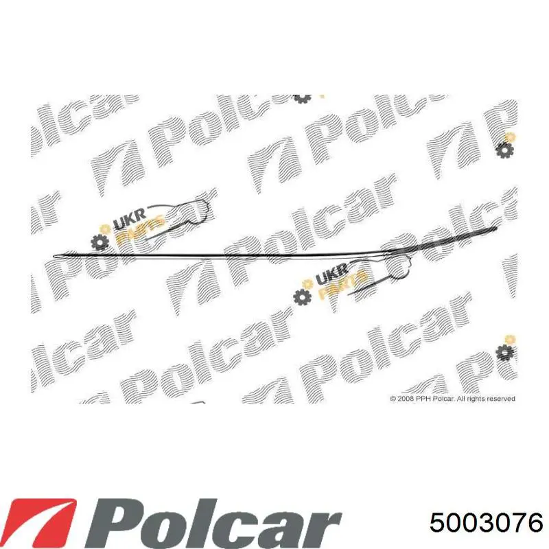 5003076 Polcar молдинг бампера переднего правый
