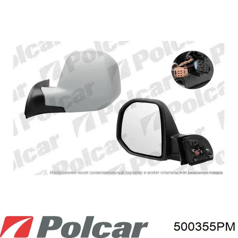 500355PM Polcar накладка (крышка зеркала заднего вида правая)