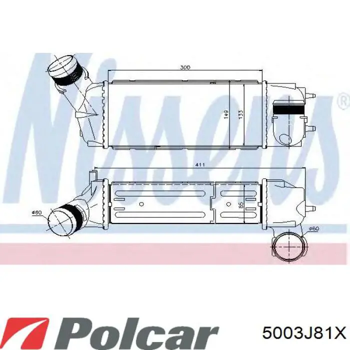 5003J81X Polcar интеркулер