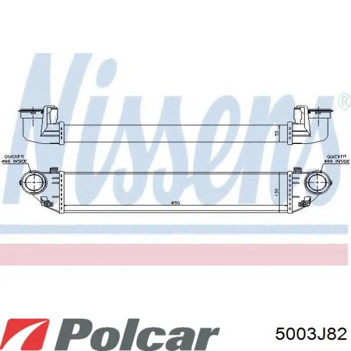 5003J82 Polcar Охладитель наддувочного воздуха