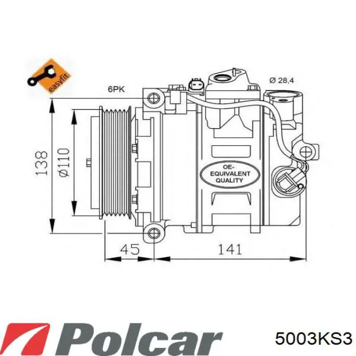 Насос кондиционера Polcar 5003KS3