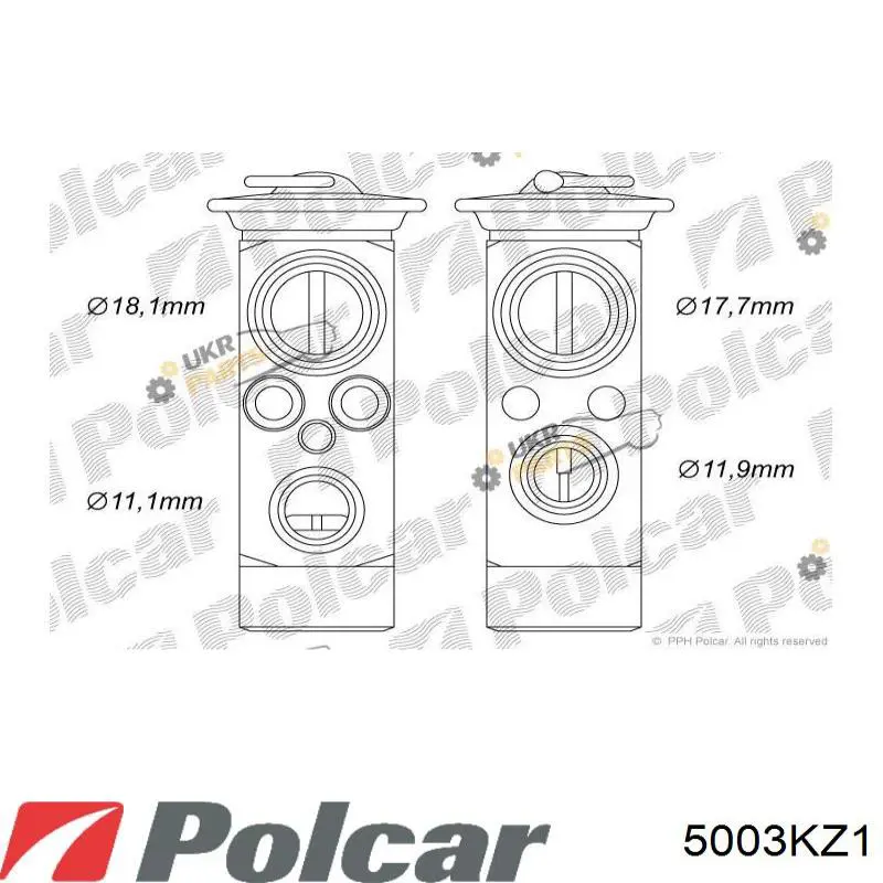 Клапан TRV кондиционера Polcar 5003KZ1