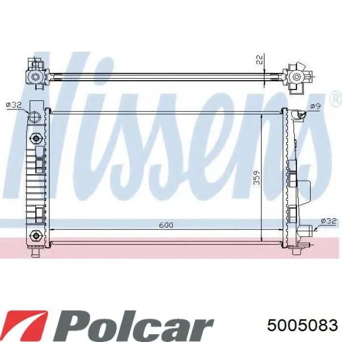 5005083 Polcar Радиатор основной