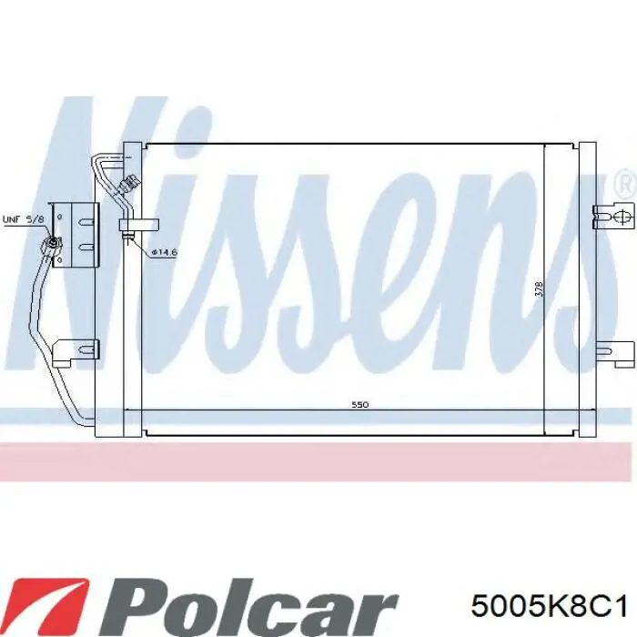 Радиатор кондиционера 1685000454 Mercedes