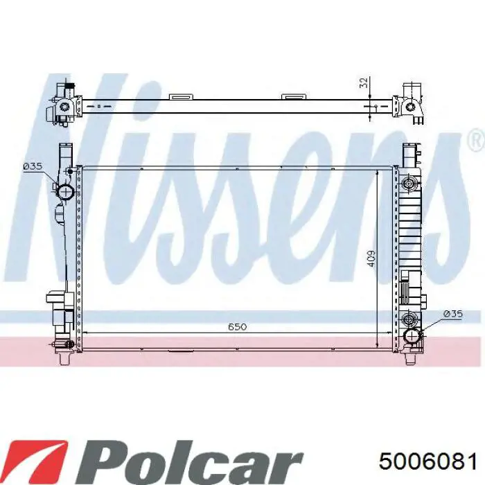 500608-1 Polcar радиатор