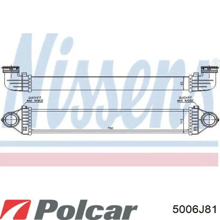 5006J8-1 Polcar интеркулер