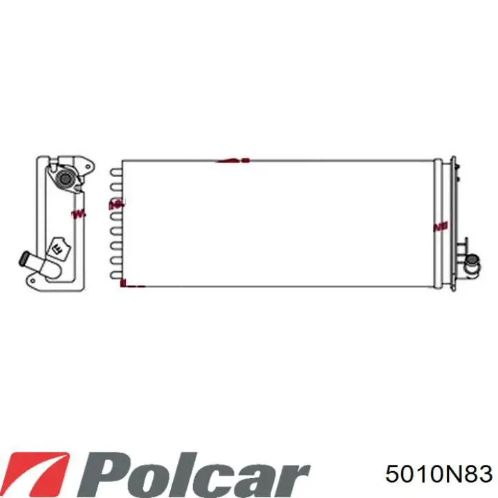 5010N83 Polcar Радиатор отопителя салона