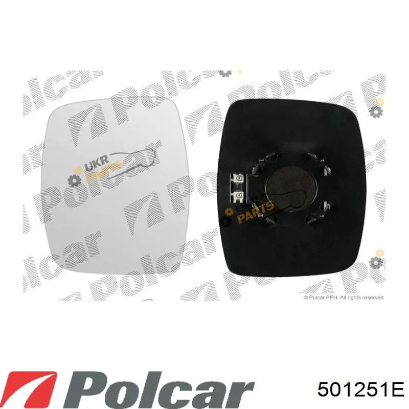 Левое боковое зеркало 501251E Polcar