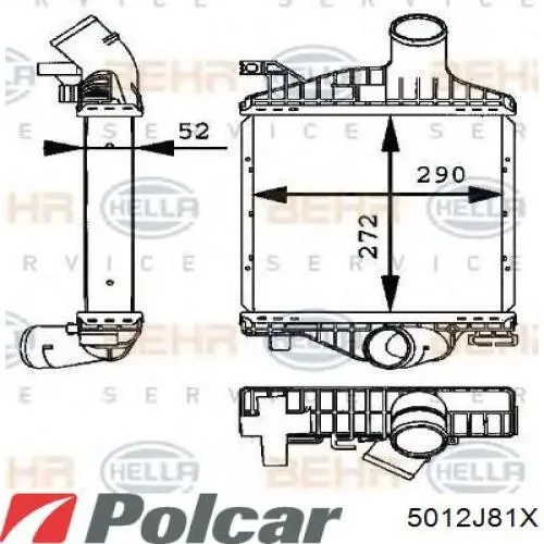 5012J81X Polcar интеркулер