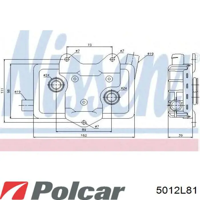 5012L81 Polcar радиатор масляный