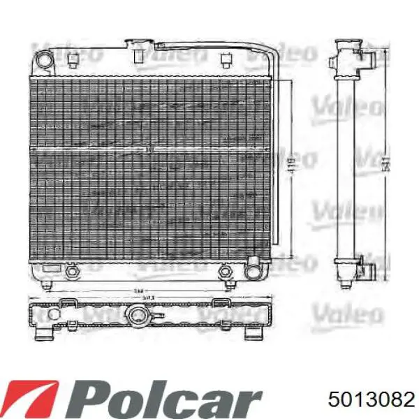 Радиатор 5013082 Polcar