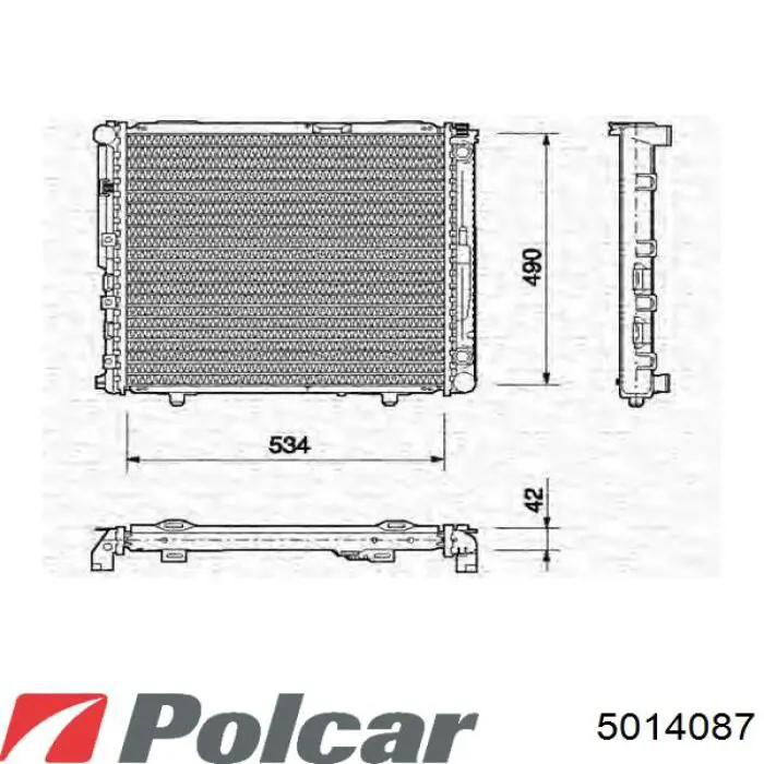 Купить 5014087 Polcar Радиатор водяной