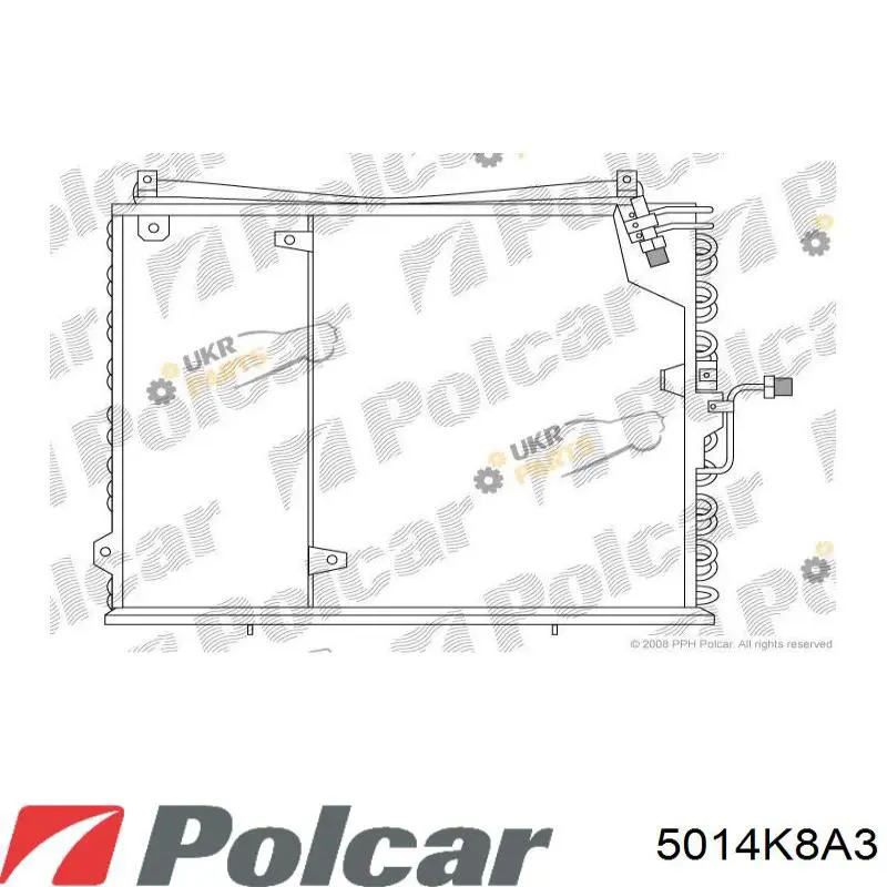 5014K8A3 Polcar радиатор кондиционера