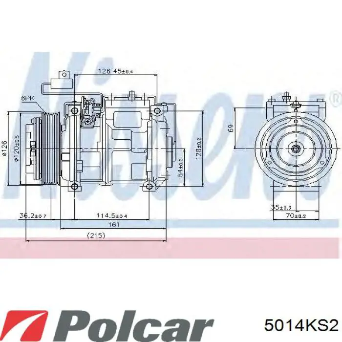 5014KS2 Polcar компрессор кондиционера