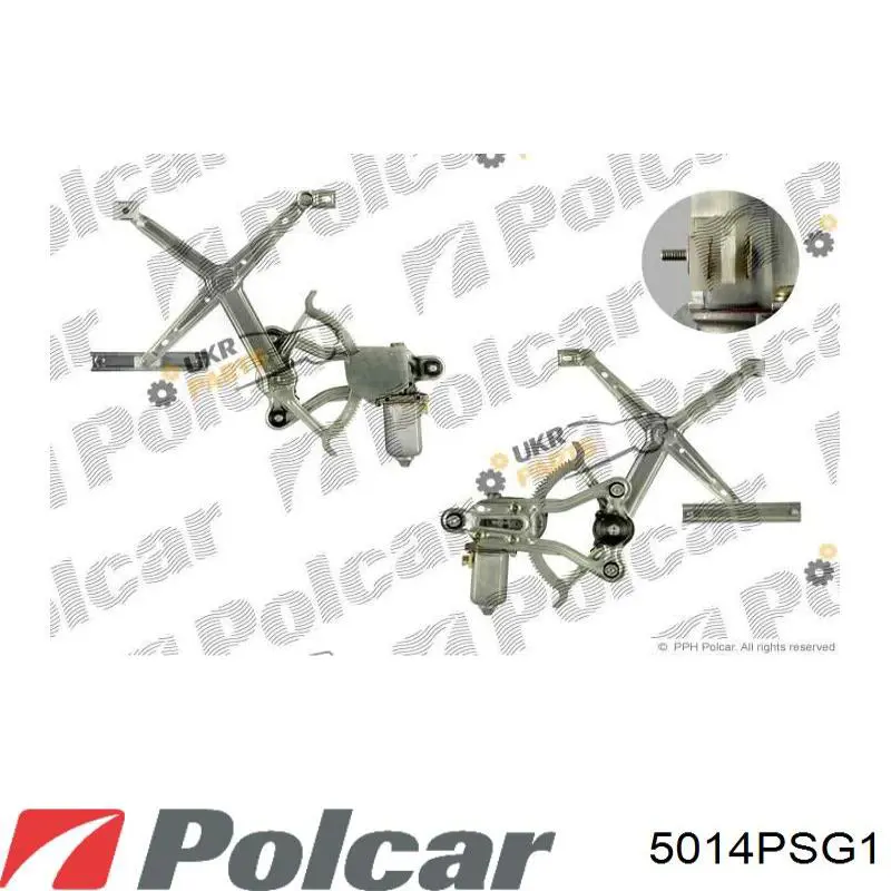 5014PSG1 Polcar механизм стеклоподъемника двери передней левой