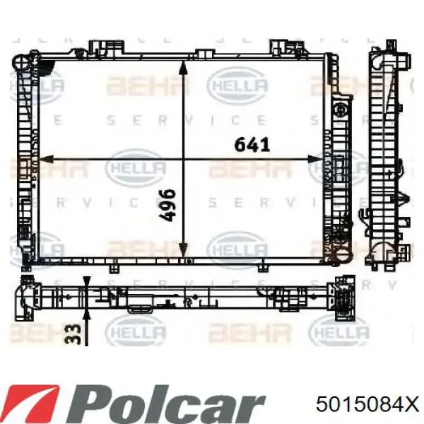 5015084X Polcar радиатор