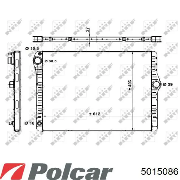 Радиатор 5015086 Polcar