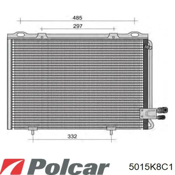 5015K8C1 Polcar радиатор кондиционера