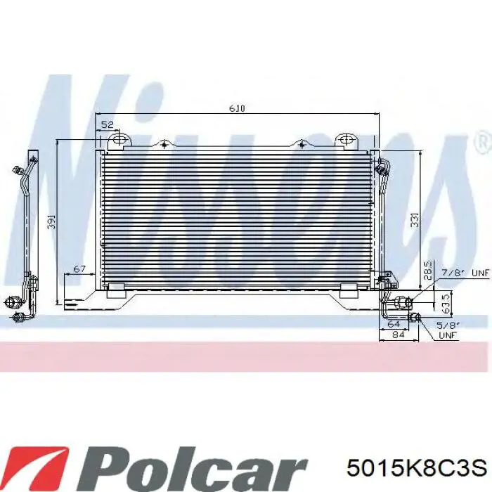 Радиатор охлаждения кондиционера Mercedes 210830037064