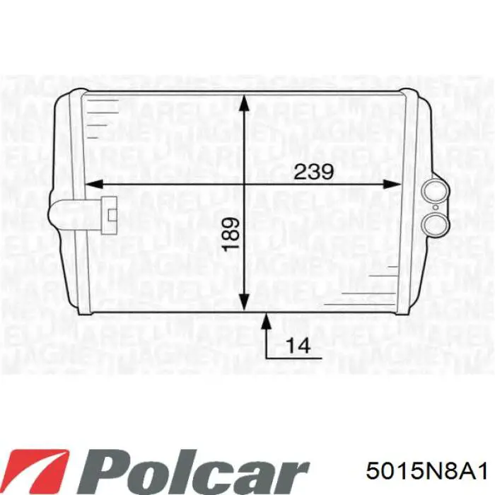 Радиатор печки (отопителя) Polcar 5015N8A1 цена, от 25.60 USD