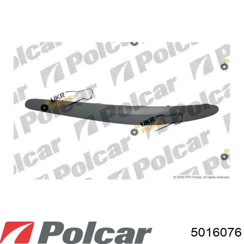 Молдинг бампера переднего правый Polcar 5016076