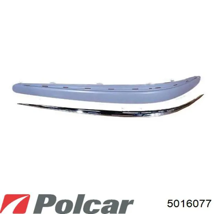 5016077 Polcar молдинг бампера переднего левый