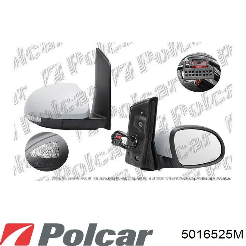 Правое боковое зеркало Polcar 5016525M