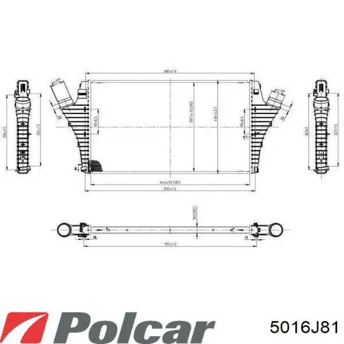 Интеркулер CI69000P Mahle Original