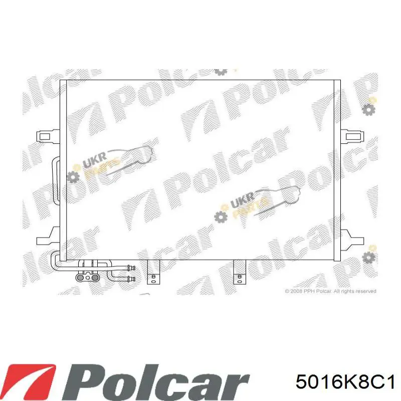 Радиатор кондиционера 5016K8C1 Polcar