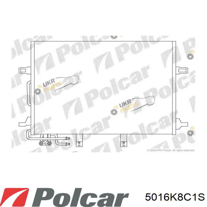5016K8C1S Polcar радиатор кондиционера