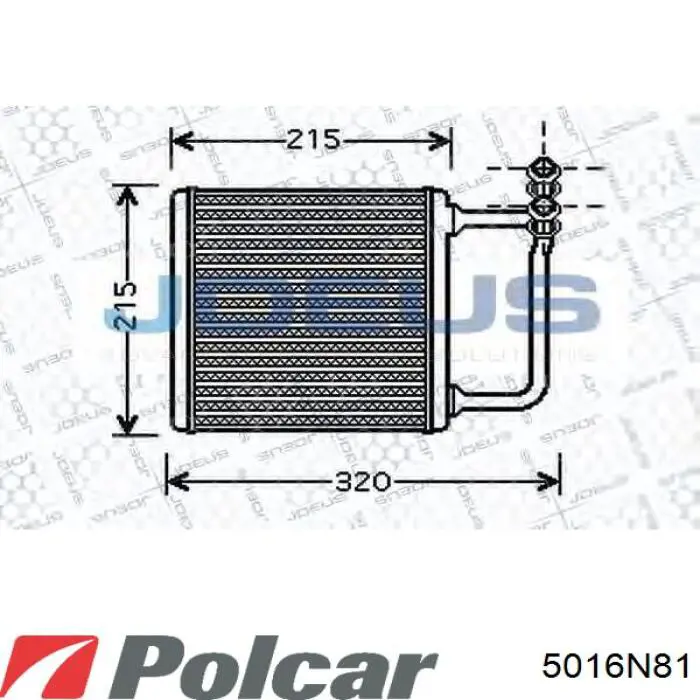5016N81 Polcar радиатор печки