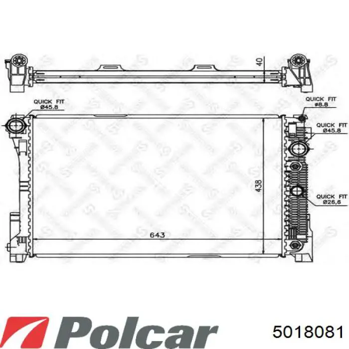 5018081 Polcar Радиатор основной