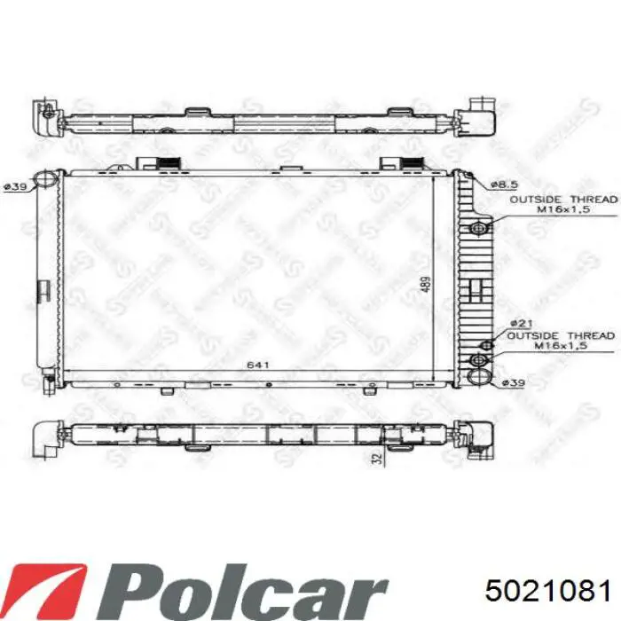 5021081 Polcar Радиатор основной