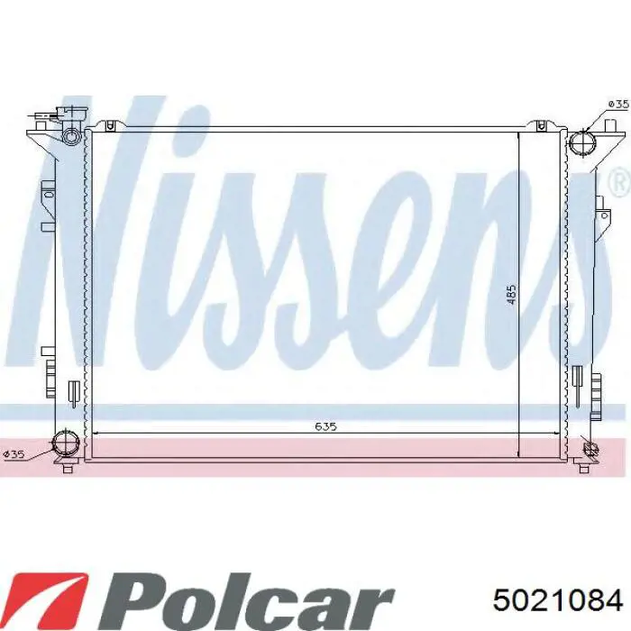 Радиатор охлаждения двигателя Polcar 5021084 цена, от 109.41 USD