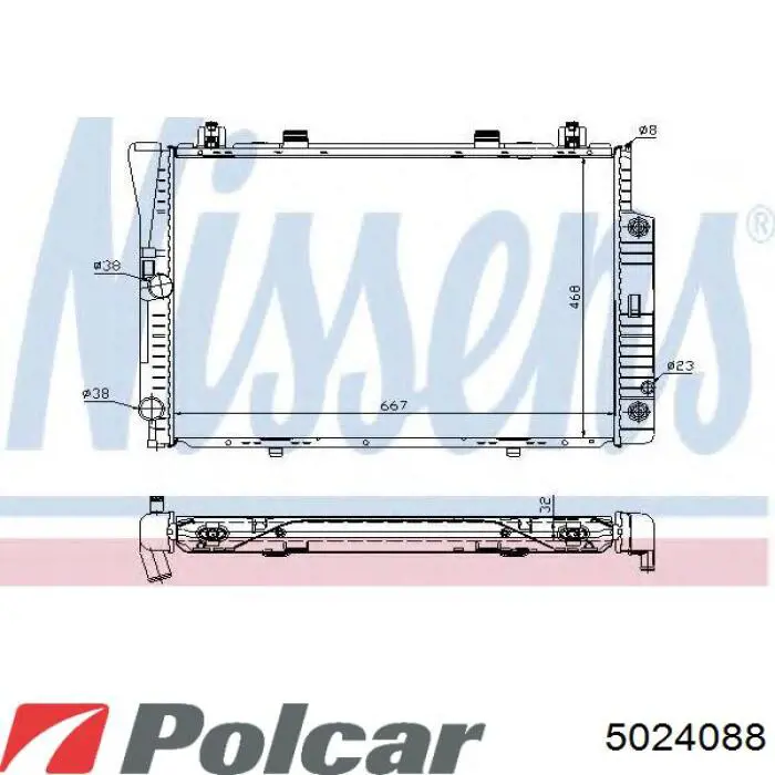 Радиатор 5024088 Polcar