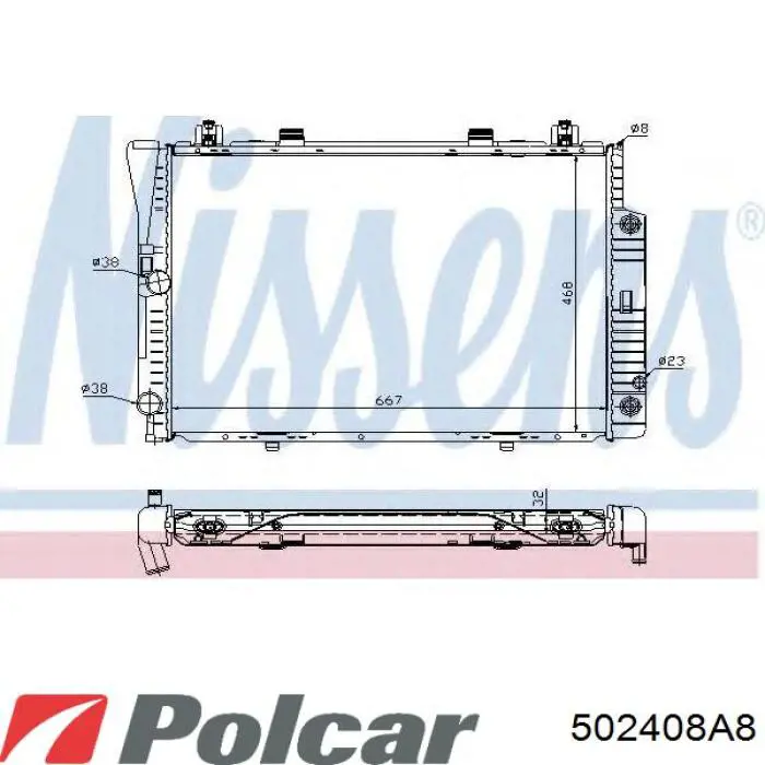 Радиатор A1405002003 Mercedes