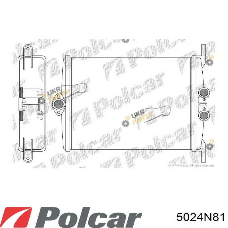 5024N81 Polcar радиатор печки