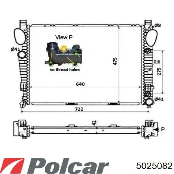 Радиатор охлаждения Polcar 5025082X