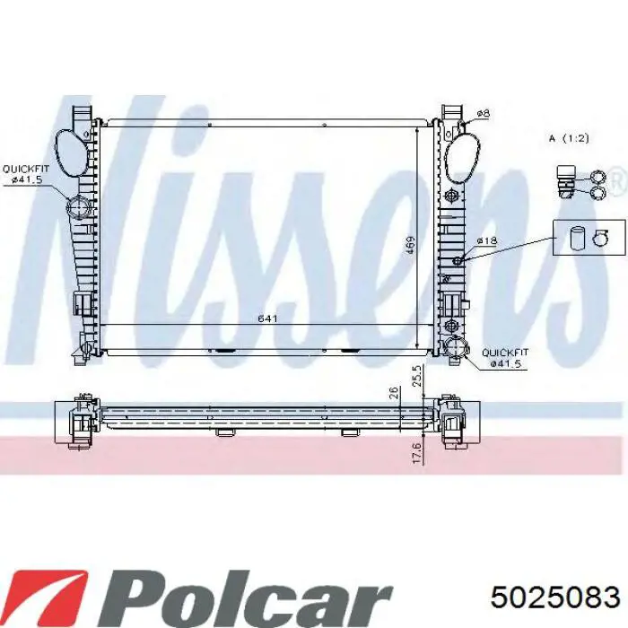 Радиатор 5025083 Polcar