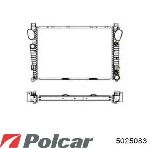 Радиатор охлаждения двигателя Polcar 5025083 цена, от 121.38 USD