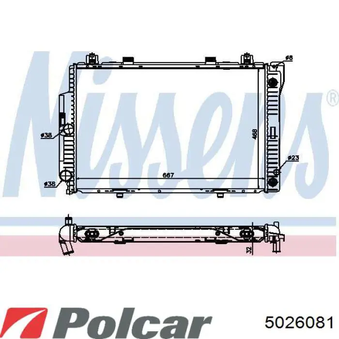 5026081 Polcar Радиатор основной