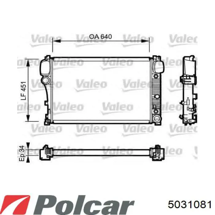 5031081 Polcar Радиатор основной