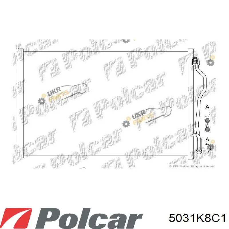 Радиатор кондиционера 5031K8C1 Polcar